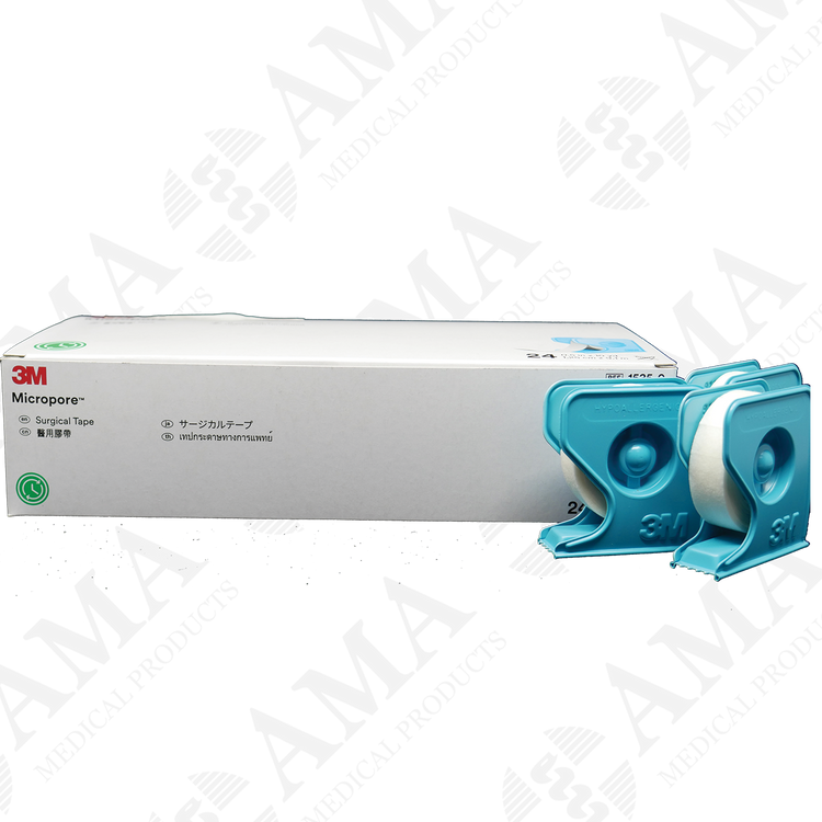 3M Micropore Paper Surgical Tape - White with Dispenser