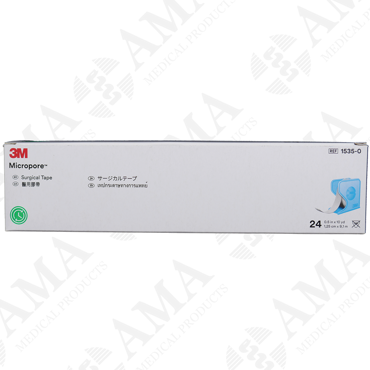 3M Micropore Paper Surgical Tape - White with Dispenser