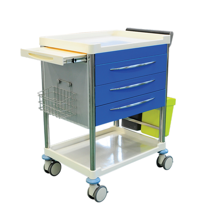Pacific Medical Treatment Trolley Cart 3 Drawer with Bins 1