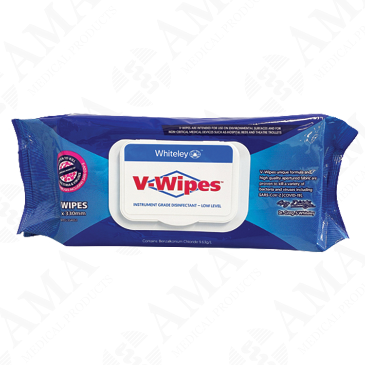 Whiteley V-Wipes Disinfectant Wipes Flatpack