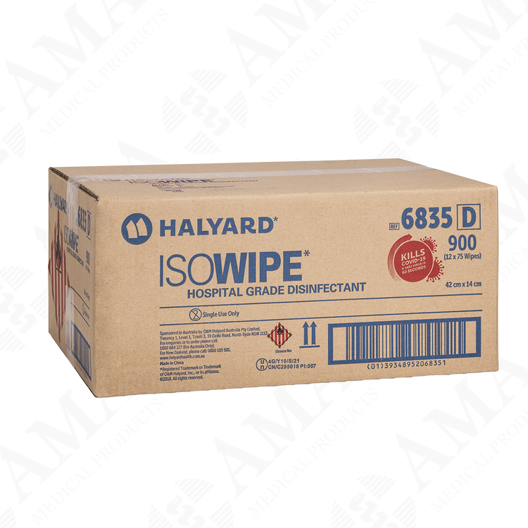 Halyard Isowipe Bactericidal Wipe Canisters