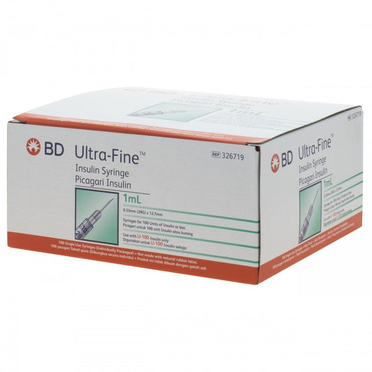 BD Ultra-Fine Insulin Syringes 1.0ml with 29G x 12.7mm Needle