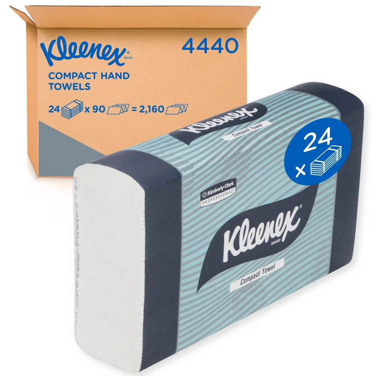 Kleenex 4440 Compact Hand Towel White 29.5x19cm 90 Towels / Pack