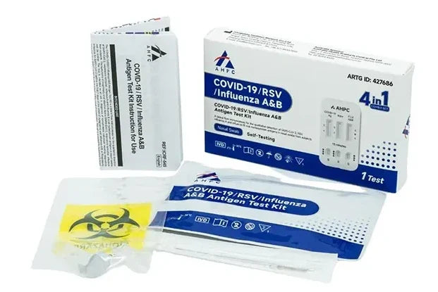AHPC 4-in-1 Rapid Antigen Test (Covid-19, RSV and Influenza A&B) Box/6 Tests