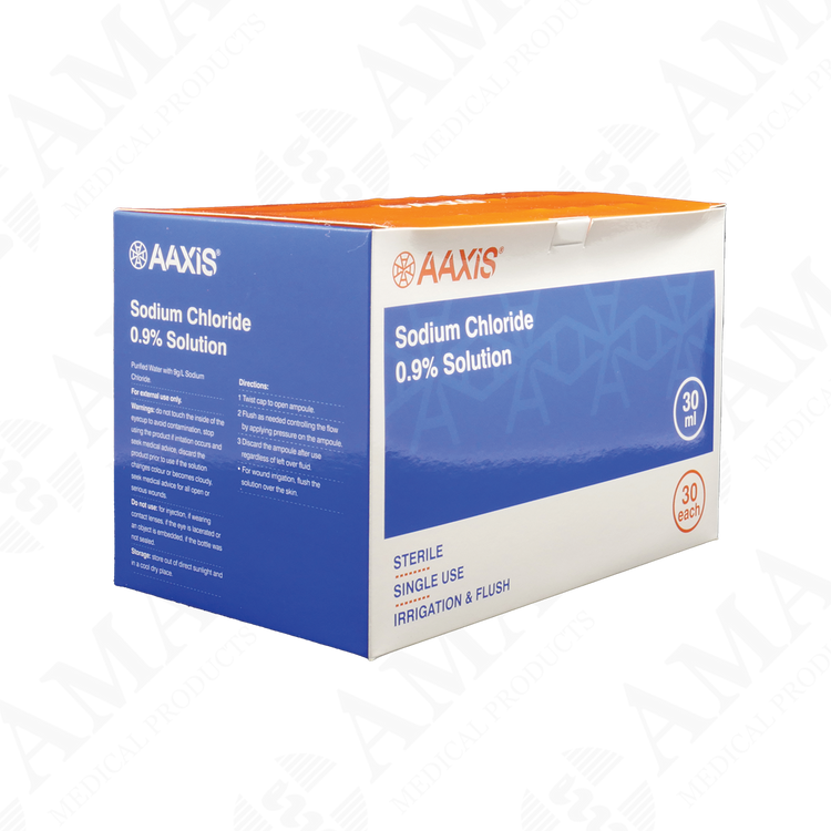 Aaxis Sodium Chloride Irrigation Solution 0.9% 30ml Ampoules