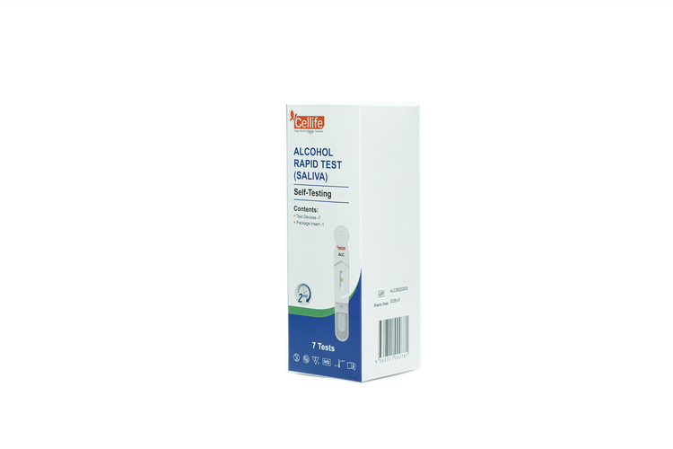 Cellife  Alcohol (ALC 0.02%) Rapid Test Device(oral Fluid) Box/7 Tests