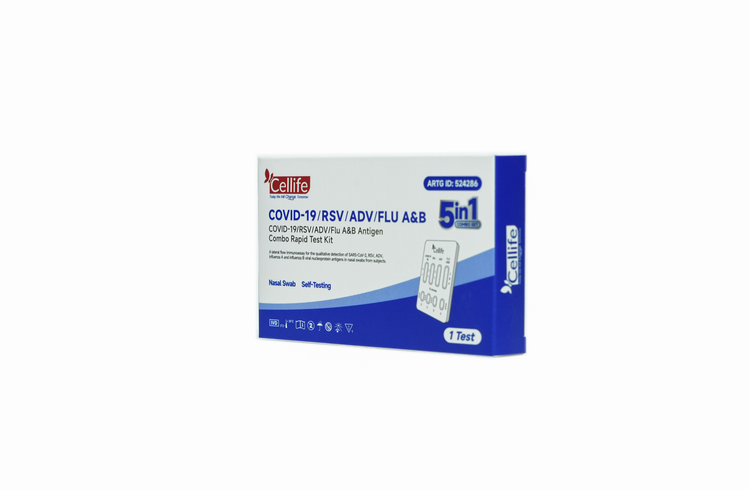 Cellife 5-in-1 Rapid Antigen Test (Covid-19, RSV, Influenza A&B and ADV) 1 Single Test
