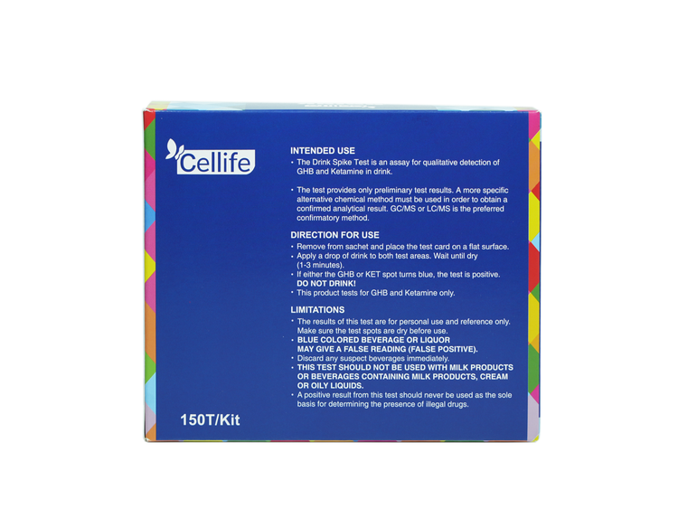 Cellife Drink Check Test (GHB/KET) Packet/10 Tests