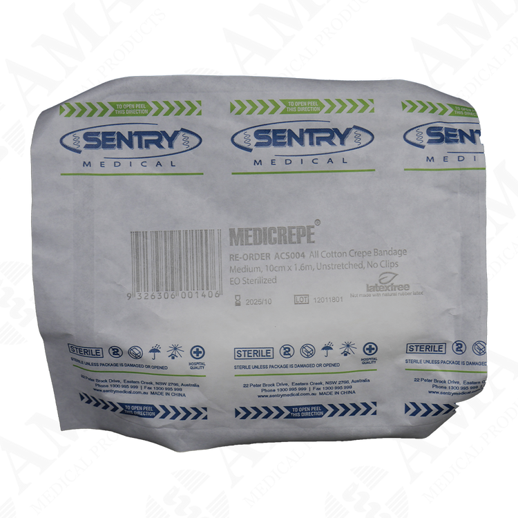 Medicrepe Cotton Crepe Bandage Medium Weight Sterile (Various Sizes)