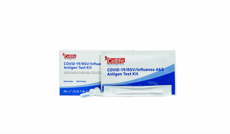 Cellife 4-in-1 Rapid Antigen Test (Covid-19, RSV and Influenza A&B) 1 Single Test