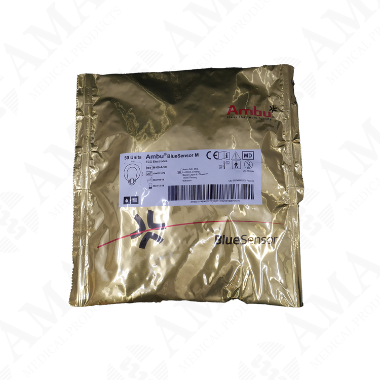 BlueSensor M ECG Electrode 3.4 x 4.8cm 4mm Connector Wet Gel