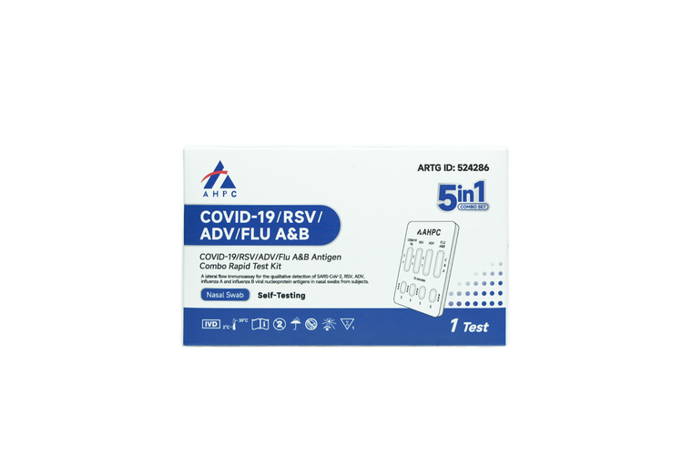 AHPC 5-in-1 COVID-19, RSV, Influenza A/B & Adenovirus Rapid Antigen Test