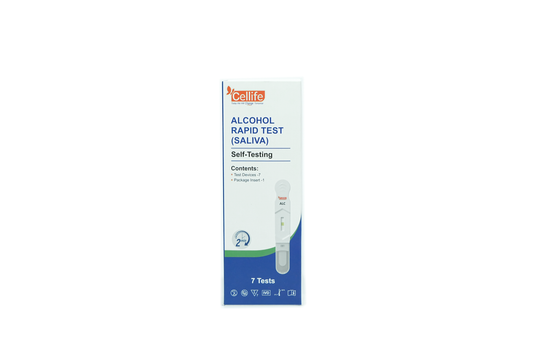 Cellife  Alcohol (ALC 0.02%) Rapid Test Device(oral Fluid) Box/7 Tests