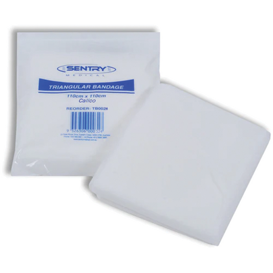 Sentry Triangular Bandage Calico 110cm Cream Non Sterile