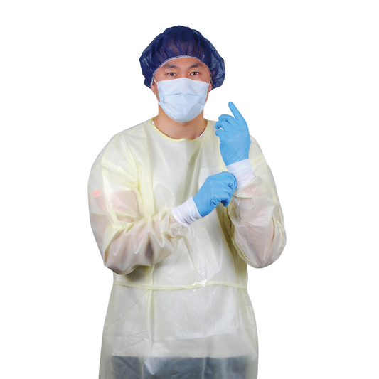 Sentry Medical OWEAR- Yellow  Impervious Gown with Sof-Cuff (pk 10)
