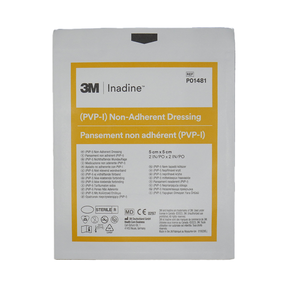 Inadine PVP-I Non Adherent Dressing 5x5cm