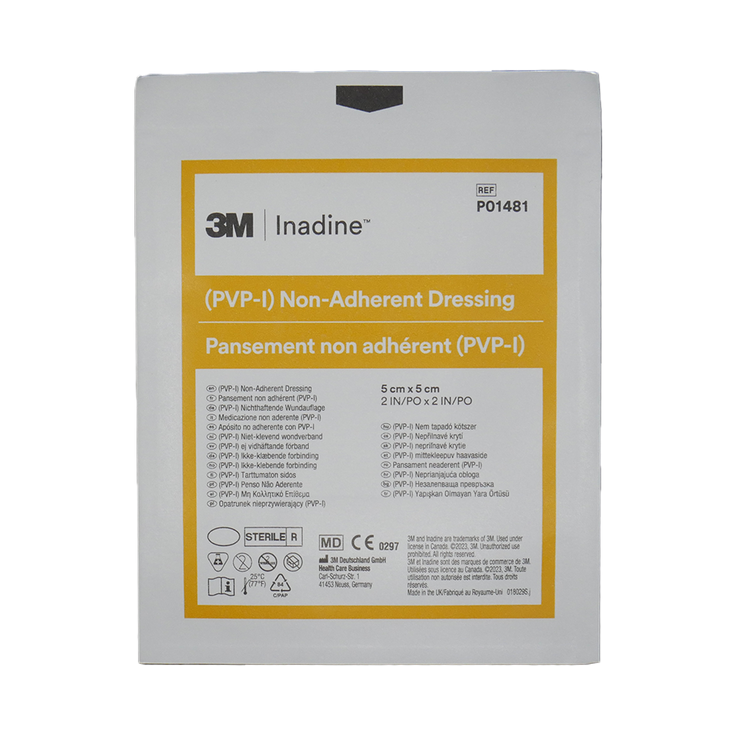 Inadine PVP-I Non Adherent Dressing 5x5cm