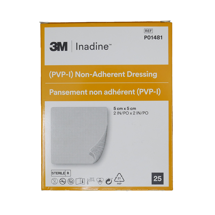 Inadine PVP-I Non Adherent Dressing 5x5cm