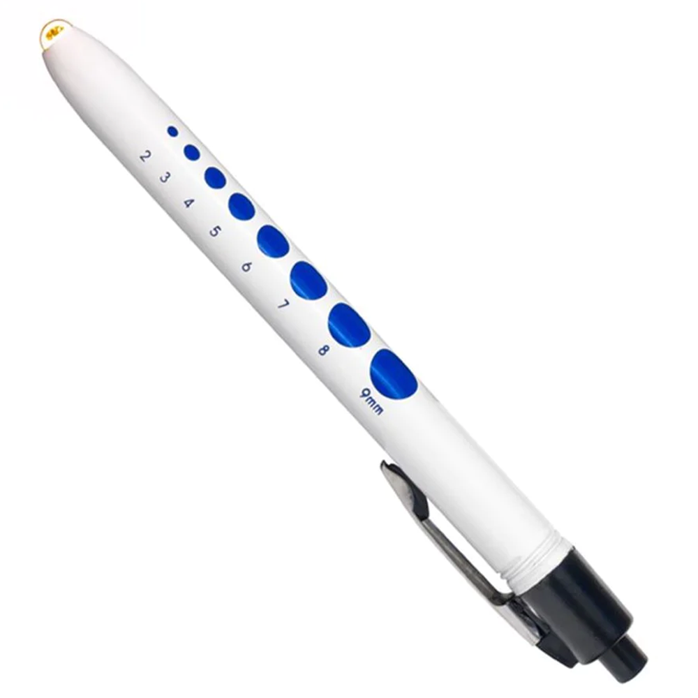 Medical Penlight Halogen Globe with Pocket Clip & Pupil Gauge