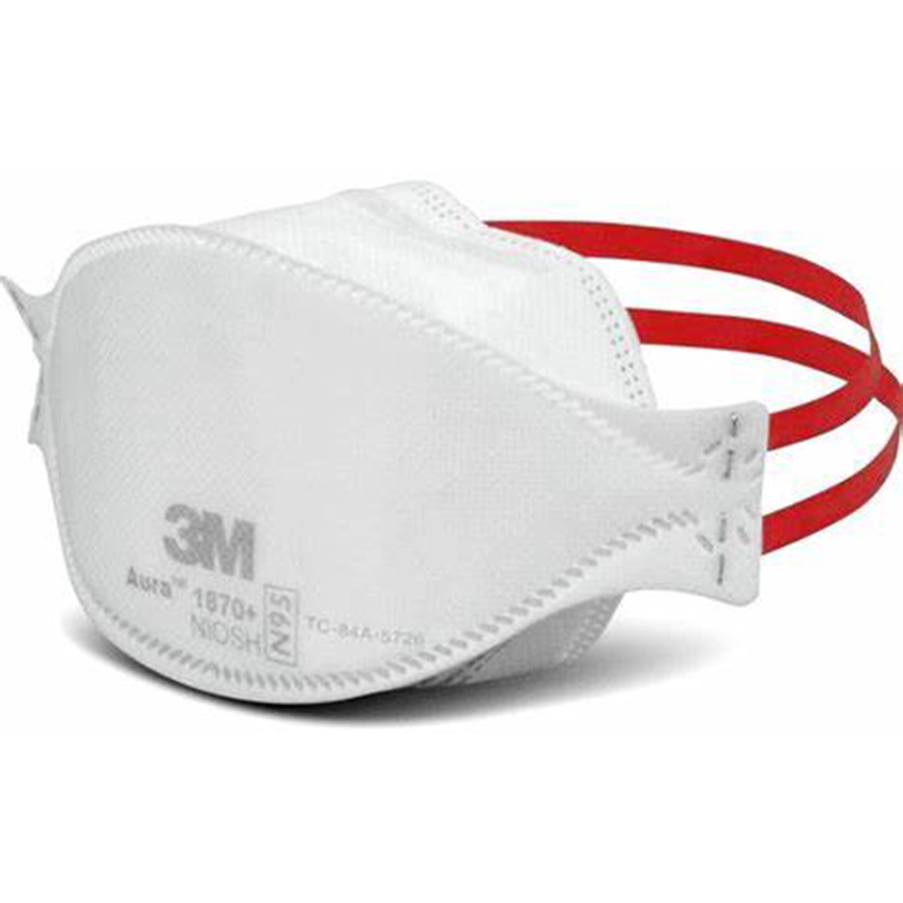 3M Aura Flat Fold Particulate Respirator & Surgical Mask 1870+