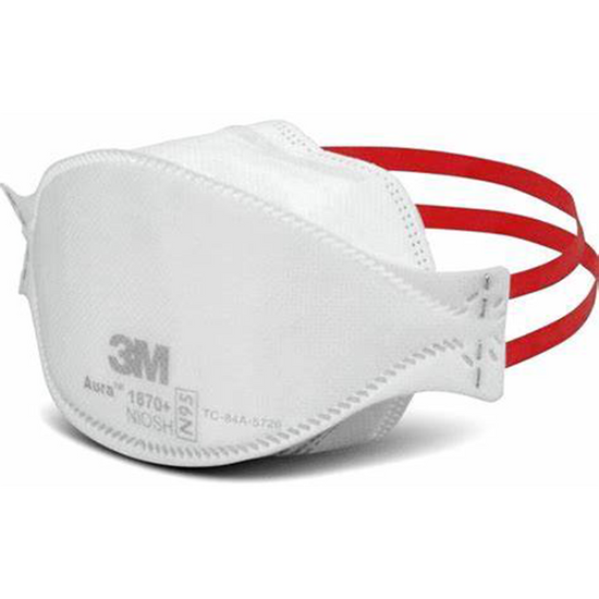 3M Aura Flat Fold Particulate Respirator & Surgical Mask 1870+