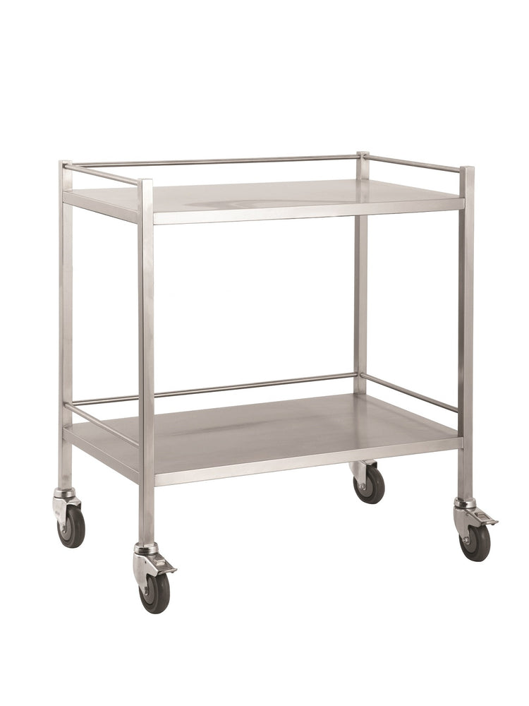 Pacific Medical 80 x 50 x 90cm Stainless Steel Trolley