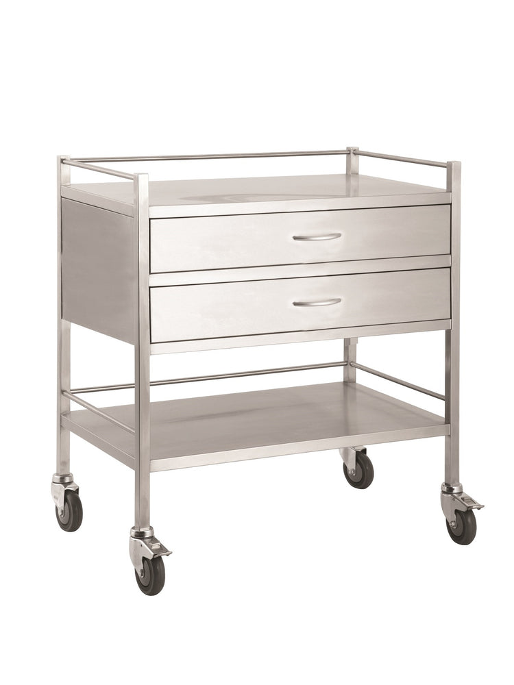 Pacific Medical 80 x 50 x 90cm Stainless Steel Trolley