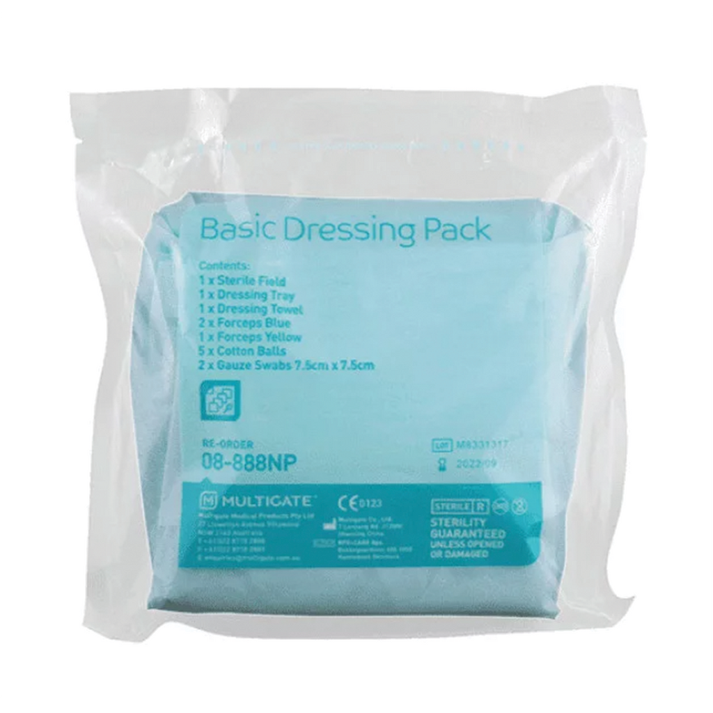 Multigate SmartTab Basic Dressing Pack 08-888NP with Gauze Swabs & Cotton Balls Sterile