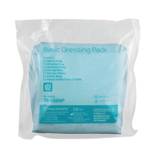Multigate SmartTab Basic Dressing Pack 08-888NP with Gauze Swabs & Cotton Balls Sterile