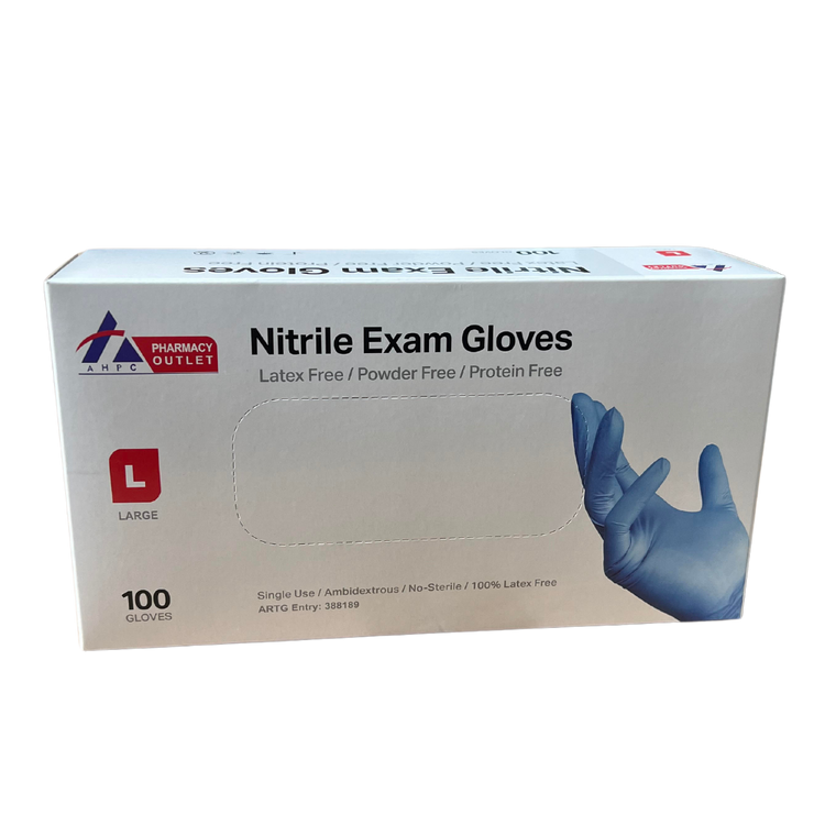 AHPC Nitrile Examination Gloves (Various Sizes)