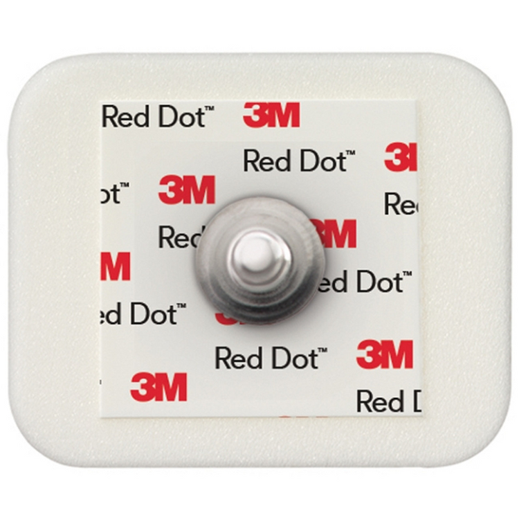 3M Red Dot 2560 Foam Monitoring ECG Electrode 4 x 3.5cm Radiolucent with Sticky Gel & Abrader