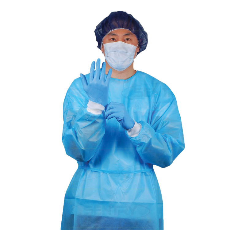 Sentry Medical OWEAR - Blue Impervious Gown with Sof-Cuff (pk 10)