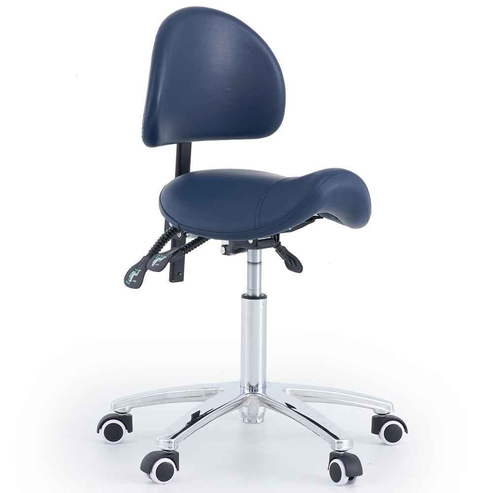 Back Support Stool Pacific Medical Saddle Stool with Backrest