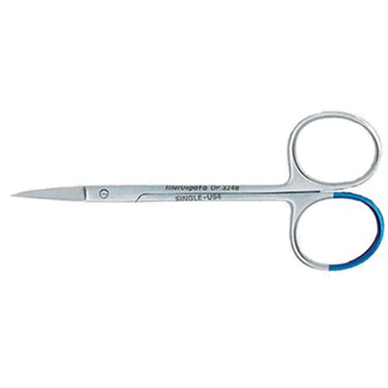 Disposable Scissors Sharp Sharp Multigate 06-304 Iris Scissors Sharp/Sharp Straight 11.5cm Sterile