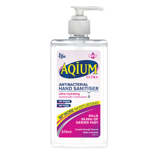 Aqium Ultra Antibacterial Hand Sanitiser with Pump (Various Sizes)