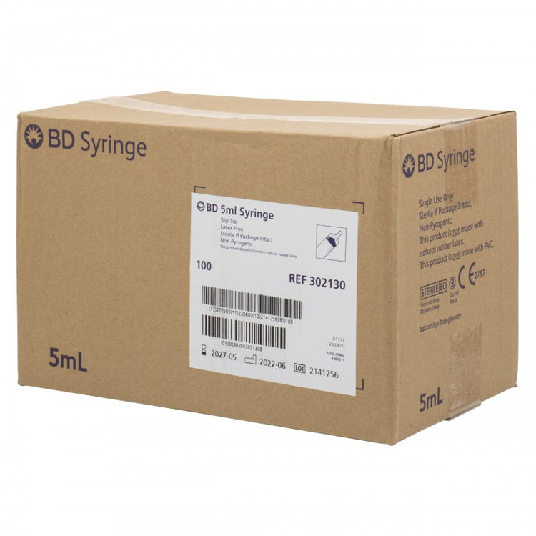 BD Syringe 5ml Luer Slip