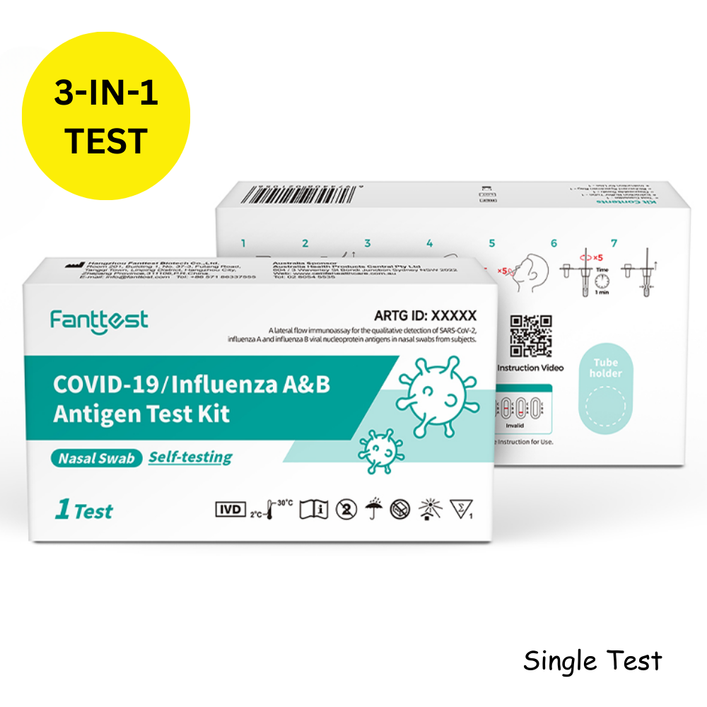 Fanttest COVID-19 /Influenza A&B 3-in-1 Antigen Test Kit