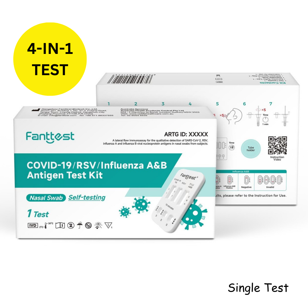 Fanttest COVID-19 /RSV/Influenza A&B 4-in-1 Antigen Test Kit | COVID ...