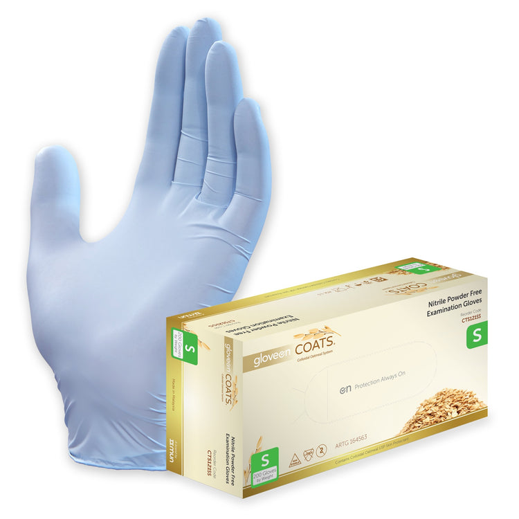 Mun COATS Colloidal Oatmeal Coated Nitrile Examination Glove