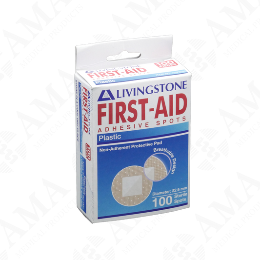 Livingstone First-Aid Adhesive Spots 22mm Diameter Sterile