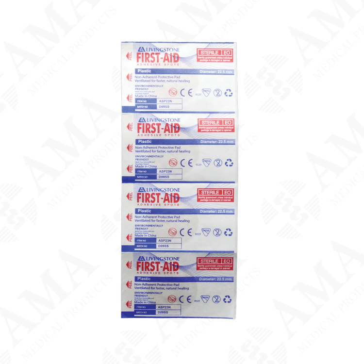 Livingstone First-Aid Adhesive Spots 22mm Diameter Sterile
