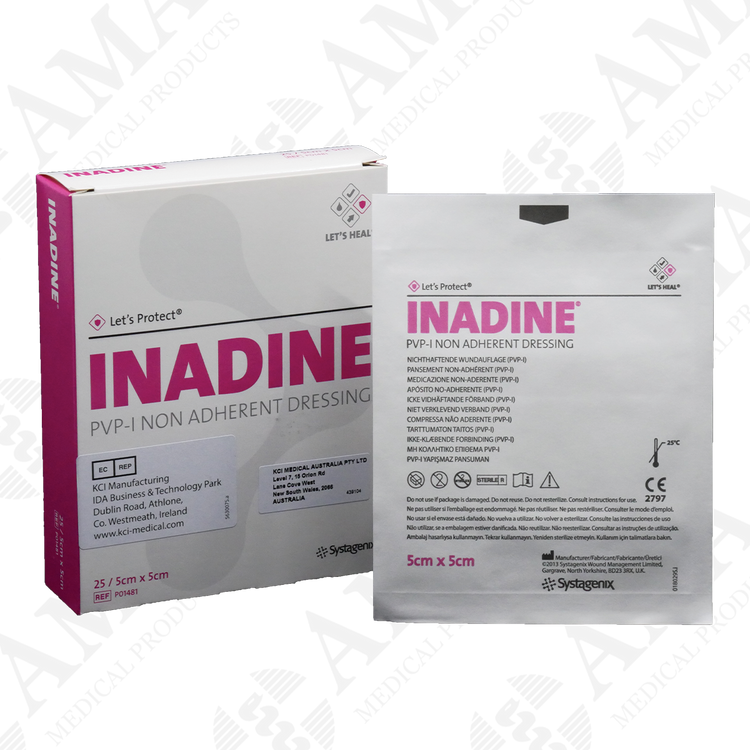 Inadine PVP-I Non Adherent Dressing 5x5cm