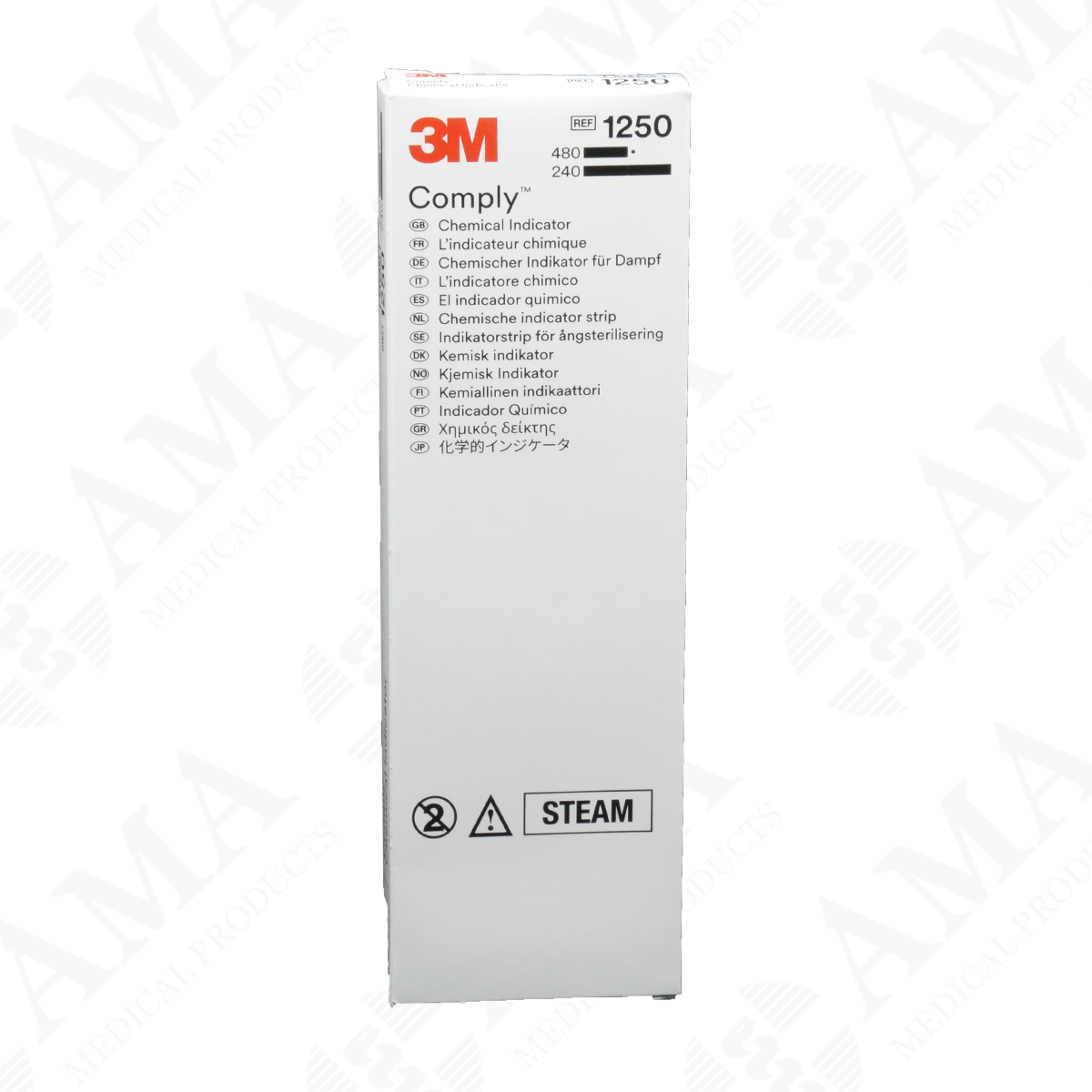 3M Steam Chemical Indicator Comply Strip