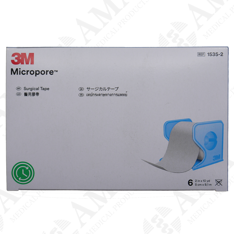 3M Micropore Paper Surgical Tape - White with Dispenser