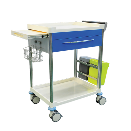 Pacific Medical Treatment Trolley Cart 1 Drawer with Bins 1