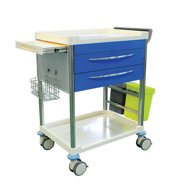 Pacific Medical Treatment Trolley Cart 2 Drawer with Bins 1