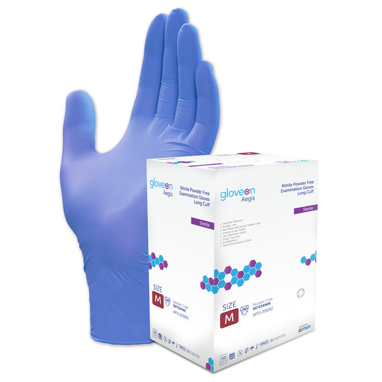 Mun Aegis Nitrile Sterile Examination Gloves (Various Sizes)
