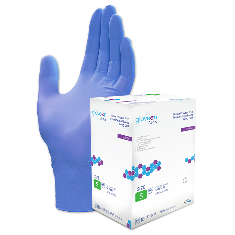 Mun Aegis Nitrile Sterile Examination Gloves (Various Sizes)